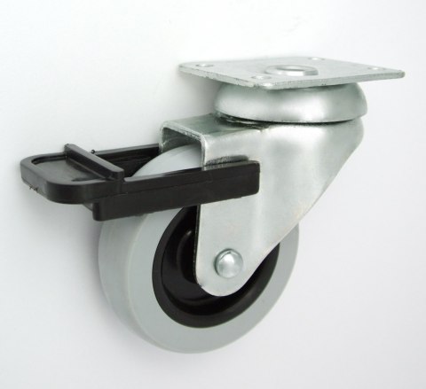 KOŁO MEBLOWE TWORZYWO+GUMA 60MM OBUDOWA SKRĘTNA+HAM M62TH