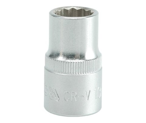 NASADKA KRÓTKA 12-KĄTNA CHROMOWANA 1/2'' 14MM