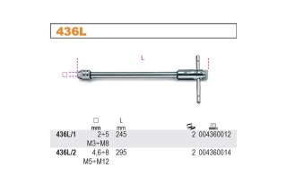 POKRĘTŁO DO GWINTOWNIKÓW Z MECHAN.ZAPADKOWYM DŁ. M3-M8