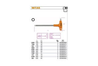 KLUCZ TRZPIENIOWY KĄTOWY Z RĘKOJ. 6/64'