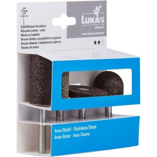 ZESTAW ŚCIERNIC TRZPIENIOWYCH LUKAS DO STALI NIERDZEWNEJ