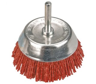 SZCZOTKA ŚCIERNA DOCZOŁOWA Z TRZPIENIEM 65MM