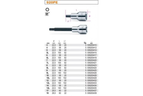 NASADKA 1/2' KOŃCÓWKA TRZPIENIOWA HEX 8MM