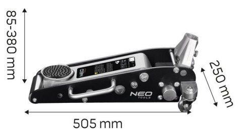 PODNOŚNIK HYDRAULICZNY ALUMINIOWY 1.5T