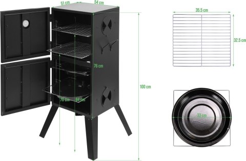 WĘDZARNIA STALOWA 54*51*100CM.