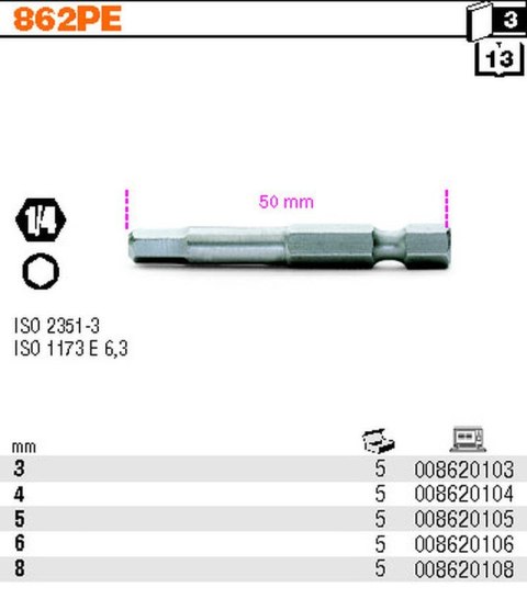 KOŃCÓWKA WKRĘTAKA TRZPIENIOWA SZEŚCIOKĄTNA DŁUGA 8MM