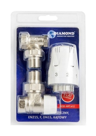 ZESTAW TERMOSTATYCZNY KĄTOWY DO GRZEJNIKA