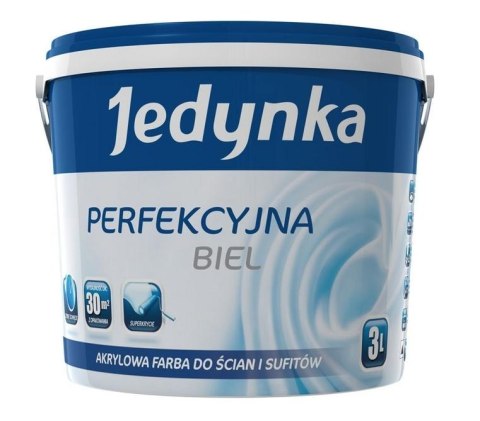 JEDYNKA FARBA AKRYLOWA PERFEKCYJNA BIEL PLUS 3L