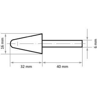 ŚCIERNICA TRZPIENIOWA CERAMICZNA KE 1632.06 SIC-ALU 80 V27 W