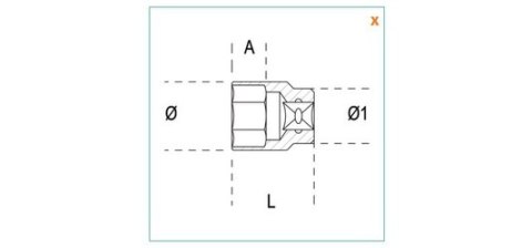 NASADKA 1/4'' 12-KĄTNA 9MM