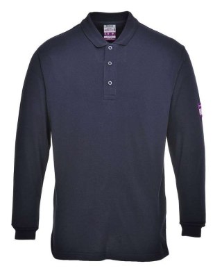 KOSZULKA POLO TRUDNOPALNA, ANTYSTATYCZNA FR10 GRANATOWA M