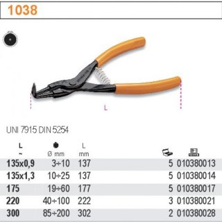 SZCZYPCE SEGERA DO PIERŚCIENI ZEWNĘTRZNE WYGIĘTE 135MM