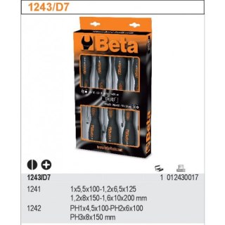 ZESTAW WKRĘTAKÓW PŁASKICH I KRZYŻAKOWYCH 7SZT