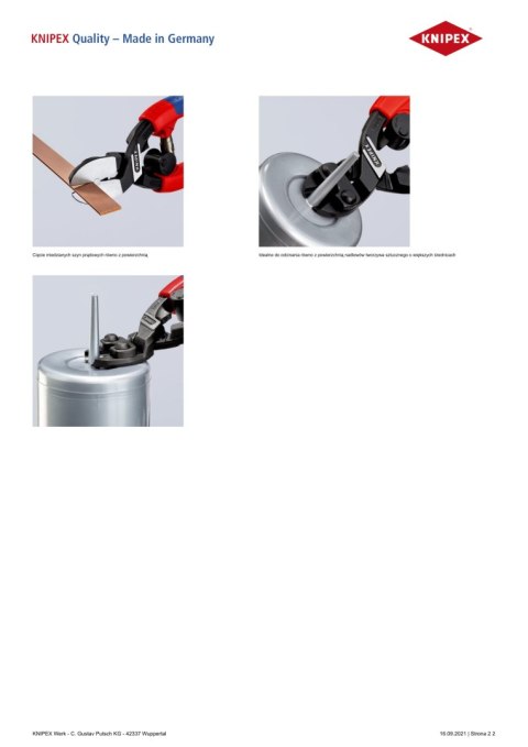 SZCZYPCE O ZWIĘKSZONYM PRZEŁOŻENIU DO CIĘCIA PŁASKIEG 200MM