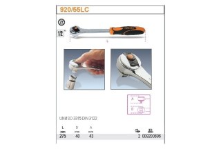 GRZECHOTKA Z MECHANIZMEM ZAPADKOWYM 1/2'' 275MM