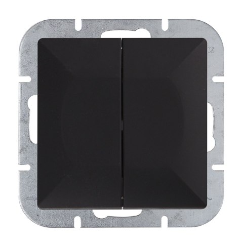 PERŁA ŁĄCZNIK PODWÓJNY P/T CZARNY MAT