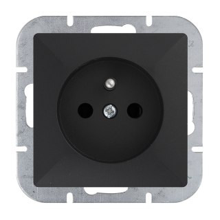 PERŁA GNIAZDO POJEDYNCZE P/T Z/U CZARNY MAT