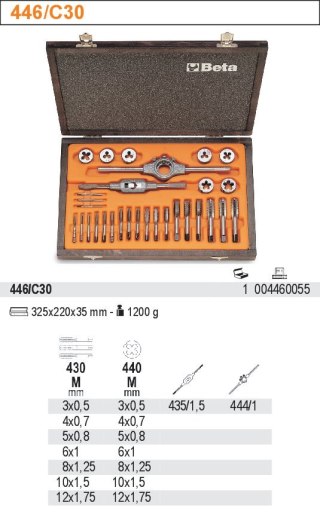 ZESTAW GWINTOWNIKÓW I NARZYNEK 30SZT