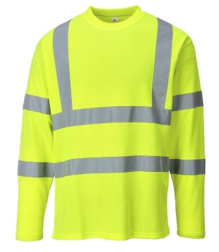 KOSZULKA T-SHIRT OSTRZEGAWCZA ŻÓŁA DŁ.RĘKAW S278 ROZ. XL