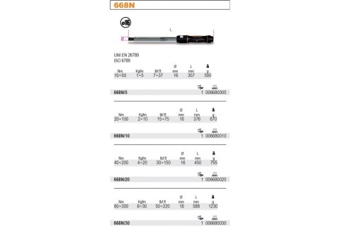POKRĘTŁO DYNAMOMETRYCZNE KLIKOWE ZAKRES 40-200NM TRZPIEŃ 16M