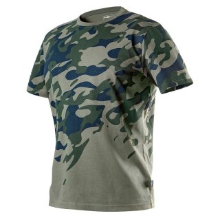 T-SHIRT ROBOCZY Z NADRUKIEM CAMO, ROZM.S