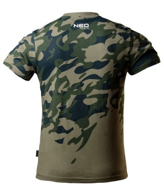 T-SHIRT ROBOCZY Z NADRUKIEM CAMO, ROZM.S
