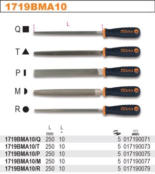 KPL. PILNIKÓW PÓŁGŁADZIK 10'-250MM Z RĘKOJEŚCIĄ
