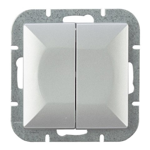 PERŁA ŁĄCZNIK PODWÓJNY P/T SREBRNY