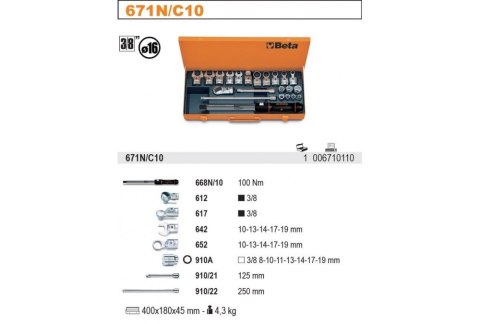 POKRĘTŁO DYNAMOMETRYCZNE 668N/10+GŁOWICE