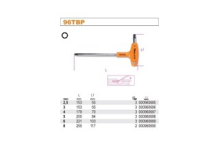 KLUCZ TRZPIEN. KĄTOWY Z KULK. Z RĘK. 8MM