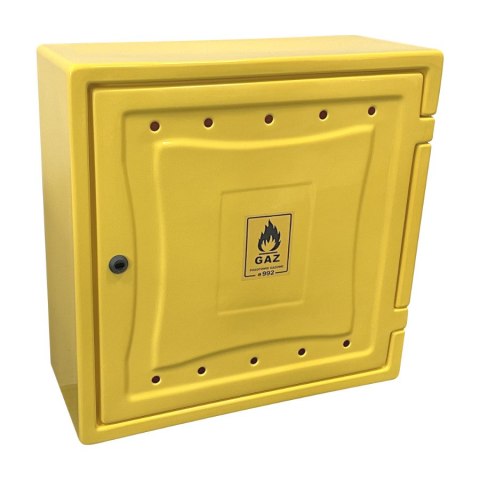 OSŁONA LICZNIKA GAZU Z TWORZYWA 250*600*600MM BEZ PLEC.ŻÓŁTA