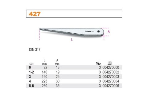 WYBIJAK DO UCHWYTÓW MORSE`A 5-6