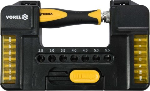 ZESTAW KOŃCÓWEK ŚRUBOKRĘTOWYCH 37SZT. Z UCHWYTEM