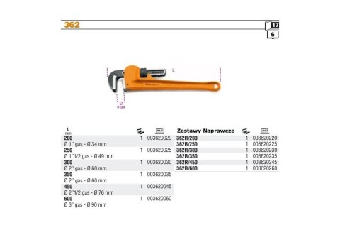 KLUCZ DO RUR WZMOCNIONY 3''