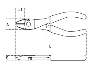 SZCZYPCE TNĄCE BOCZNE WZMOCNIONE Q-TY 160MM