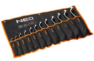 KLUCZE OCZKOWE ODGIĘTE 6-32MM, 12 SZTUK