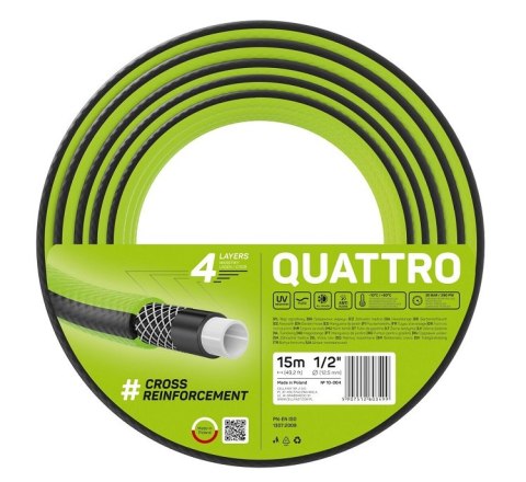 WĄŻ OGRODOWY QUATTRO 1/2'' 15M