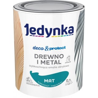 JEDYNKA DECO&PROTECT DREWNO I METAL MAT TURKUSOWY 0,7L