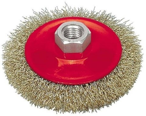 SZCZOTKA DOCZOŁOWA 115 MM, DRUT KARBOWANY