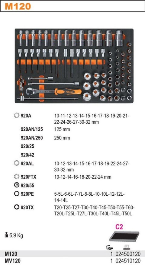 ZESTAW NASADEK I AKCES. 75SZT. W MIĘKKIM WKŁ.PROFILOWANYM