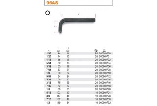 KLUCZ TRZPIENIOWY KĄTOWY 3/16''