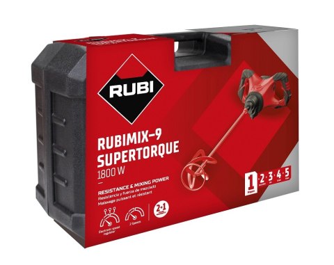MIESZARKA ELEKTRYCZNA RUBIMIX-9 SUPERTORQUE 1800W Z WALIZKĄ