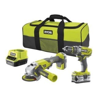 ZESTAW NARZĘDZI AKU. R18PDAG-242S 18V 1*2.0AH 1*4.0AH