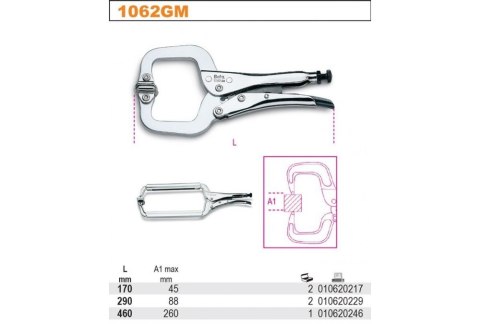 SZCZYPCE NASTAWNE SAMOBLOKUJĄCE TYP C 290MM
