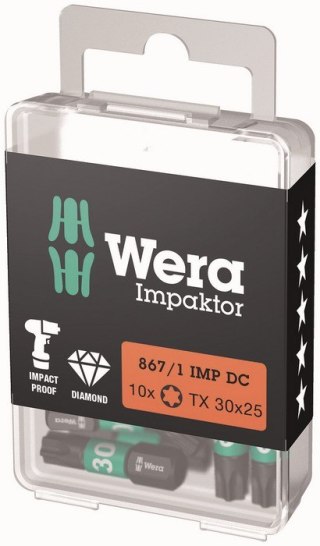 BIT, GROT, KOŃCÓWKA TORX DIAMENTOWY IMPAKTOR T30 X 25MM