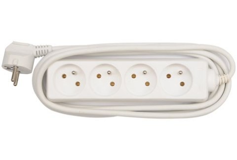 PRZEDŁUŻACZ ELEKTR./BIAŁY/ 5G Z/U 3M