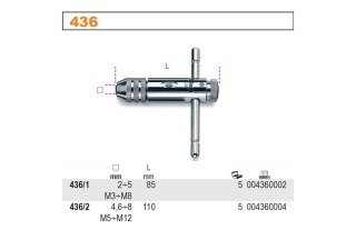 POKRĘTŁO DO GWINTOWNIKÓW Z MECHAN.ZAPADKOWYM M5-M12