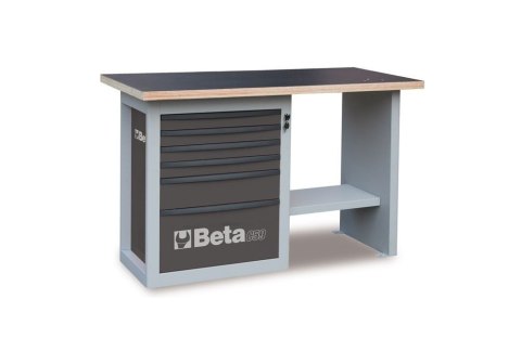 STÓŁ WARSZTATOWY Z SZAFKĄ Z SZEŚCIOMA SZUF. 5900/C59CG SZARY