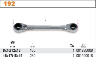 ZESTAW KLUCZY OCZKOWYCH Z DWUK.MECHANIZ.ZAPADK.12-KĄTNE, 2SZ