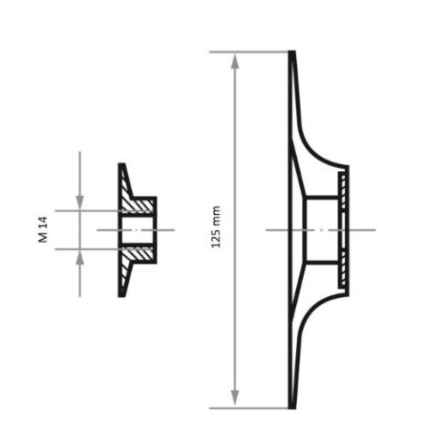 NOŚNIK DO KRĄŻKÓW FIBROWYCH STF 125 M14